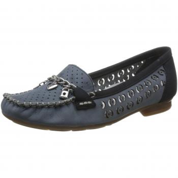Rieker Women's 40077 Loafers, Blue