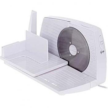 Adler AD4703 Electric Food Slicer, Adjustable Thickness up to 15mm, Stainless Steel Blade 17cm, 400W, Foldable Design, White