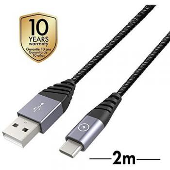 Muvit Tiger - Cable USB-C de 2 m