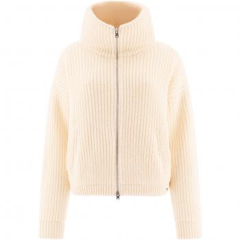 Herno Women's Infinity Wool Cardigan with Cob Stitch in White | Size 2XS | MC00034DR702211000
