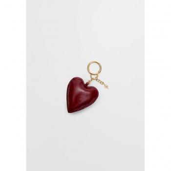 Burgundy Heart Key Ring OS