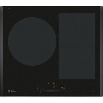Placa de Inducción Balay 3EB968LH con Zona Flex, 4 Zonas de Cocción, 59.2 cm, Color Negro