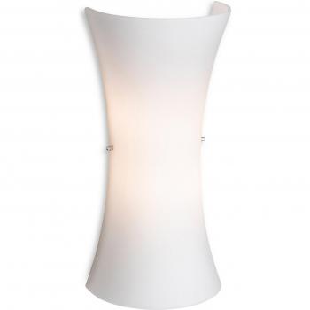 Aplique de pared Forum cristal blanco opal 2 bombillas 32cm