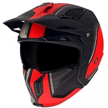 MT HELMETS 12726132534 Casco para Moto, Accesorio Unisex para Adultos, Color Rojo Mate, Small