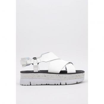 Sandalias Camper Oruga Up Mujer Cuero Blanco Ajustables 36