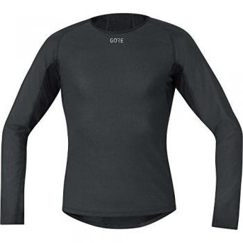 Gore Wear Men's Windstopper Base Layer Thermal Long Sleeve Shirt - Black, Large