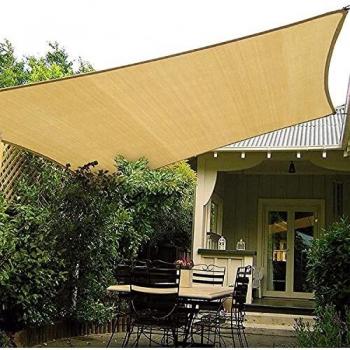 HAIKUS Toldo Vela Rectangular 2x3 m, Vela de Sombra 3x2 m HDPE, Transpirable, Resistente, 95% Protección Rayos UV para Exterior, Jardín, Terrazas