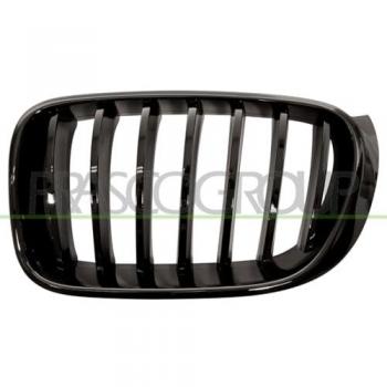 Rejilla delantera PRASCO BM8072004 - Parrilla frontal, diseño de alerón, fabricada en plástico resistente, color negro, compatible con modelos específicos de vehículos