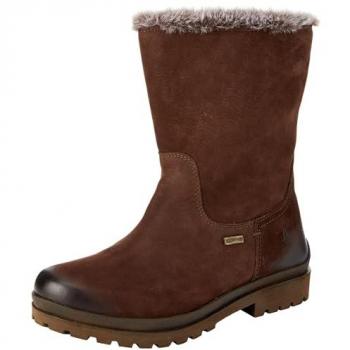 Hush Puppies Alice Women's Brown Leather Mid Ankle Boots