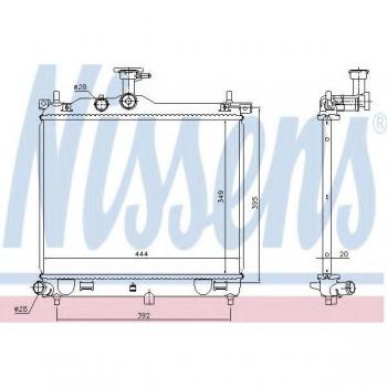 Radiador de refrigeración del motor NISSENS 67610