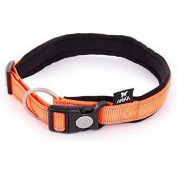 Collar de perro ajustable de nylon Martin Sellier Neo+ naranja 2,5 x 55 a 60 cm