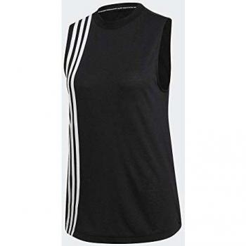 adidas W Mh 3s Tank Camiseta sin Mangas, Mujer, Black/White, L