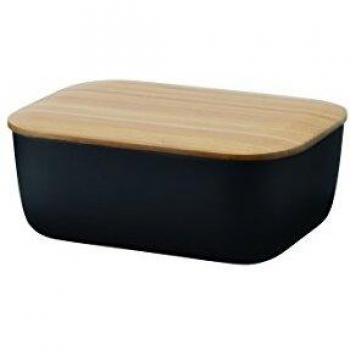 RIG-TIG Box-IT Butterdose-Schwarz Mantequillera, melamina, Negro, 15 x 12 x 7