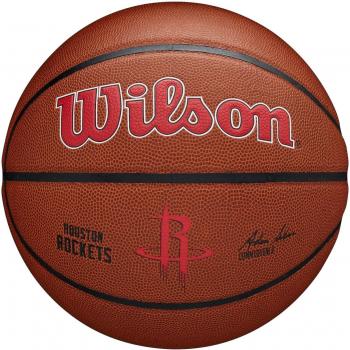 Wilson NBA Team Composite Basketball - Size 7, Houston Rockets, Unisex, Brown