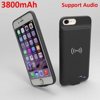 Funda de carga inalámbrica Qi y batería para iPhone 6s, 6, 7, 8, SE y Plus