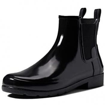 Hunter Refined Chelsea Gloss Slim Fit Women's Boots - Black - UK5 EU38 US7