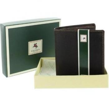 Visconti Cartera Blade de Cuero Engrasado 710 Marrón Petróleo