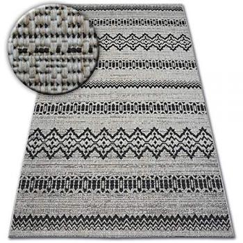 Alfombra de Cuerda Sisal Floorlux 20510 Plateado/Negro 120x170 cm Interior/Exterior