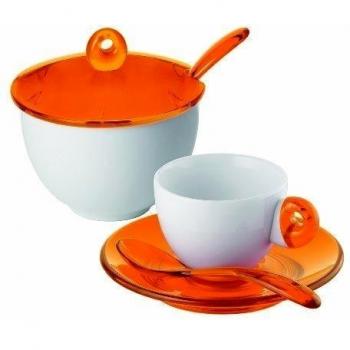 Guzzini 22320245 2 Tazas Cafe C/Platos-Cucharillas-Azucarera