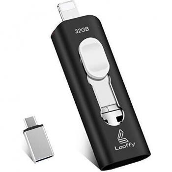 Looffy Memoria USB 3.0 para iPhone iPad 32gb, 4 en 1 Pendrive para Movil Android, Dispositivos Tipo C USB C 32gb, Memoria USB Stick Flash Drive para Smartphone y Computadora