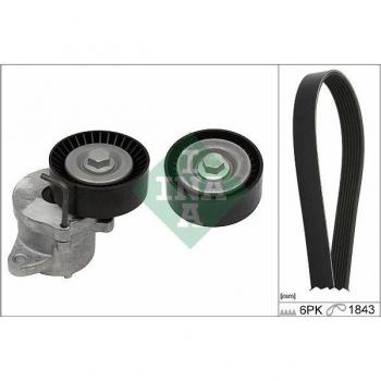 Juego de correas trapezoidales INA V-Ribbed Belt Set 529 0350 10 con rodillos