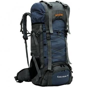 Minetom 75L Mochilas Impermeable Viaje Morral Deporte Sport Multifunción Al Aire Libre Bolsa Plegable Trekking Viajes Azul One Size