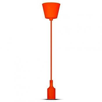 Portalámpara Colgante E27 de Silicona Naranja - V-TAC VT-3484 (Max 60W)