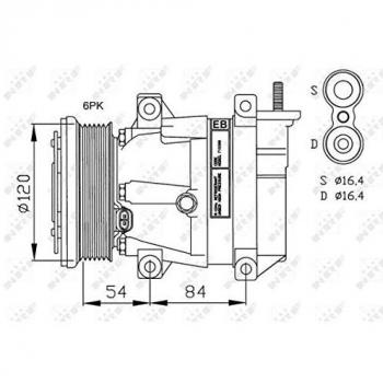 Compresor de Aire Acondicionado NRF 32484G