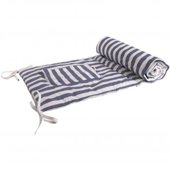 Baby Bites ORIGINAL - Protector de cuna MARINERO estampado RAYAS AZULES