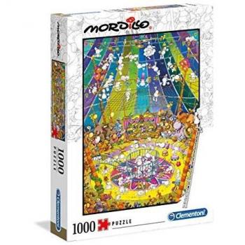 Clementoni - Puzzle 1000 piezas Ilustración Mordillo El Show, puzzle adulto