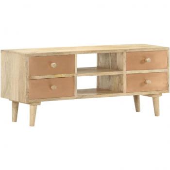 Mueble para TV de madera maciza de mango 110x30x45 cm