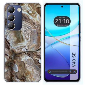 Funda de Silicona para Vivo V40 SE 5G con Diseño de Mármol y 14 Dibujos