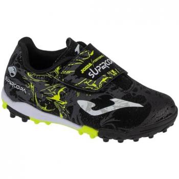 JOMA Zapatilla de fútbol turf Super Copa, color negro, talla 35 EU