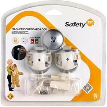 Safety 1st Cerradura para puertas magnética, universal y fija, Color gris