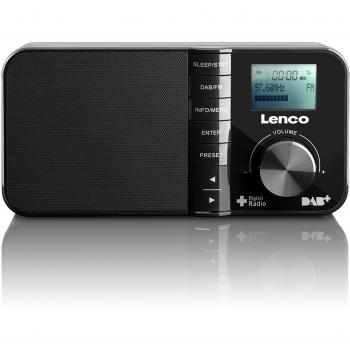 Lenco PDR-03 - Radio (Portátil, Digital, DAB+, FM, PLL, LCD, 18,2 cm, 4,2 cm) Negro