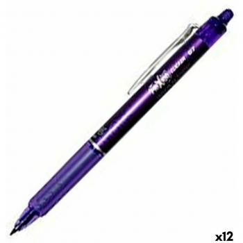 Bolígrafo Pilot Frixion Clicker Tinta borrable Violeta 0,4 mm 12 Unidades