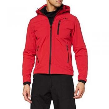 CMP Men's Red Zip Hood Softshell Jacket