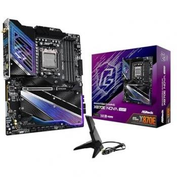 Placa Base ASRock X870E Nova WiFi ATX AM5 con DDR5, 4 Slots M.2, LAN 5GbE y Wi-Fi 7