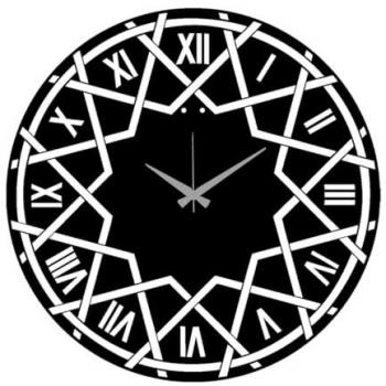 Reloj de Pared Geométrico 51 - Metal Negro - 42x0,15x42 cm