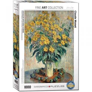 Puzzle Eurographics Claude Monet Flores de Alcachofa de Jerusalén - 1000 Piezas