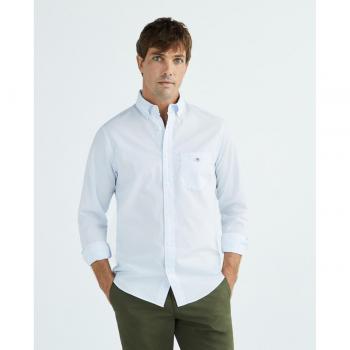 Gant Men's Banker Stripe Poplin Shirt - Light Blue - S