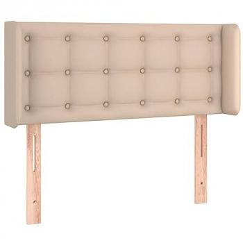 Cabecero LED Cappuccino 83x16x78/88 cm en Cuero Sintético