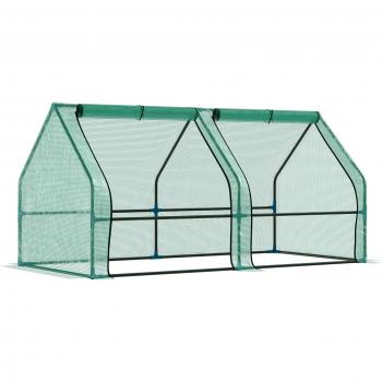 Invernadero Outsunny 2 Puertas Enrollables Verde 90X180x90 cm
