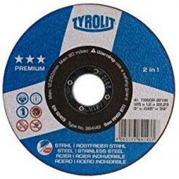 Tyrolit 633506 Basic 2In1 Discos De Corte, 41, A46Q-Bfb, 178 X 1.6 X 22.23 Mm Dimensiones, Caja De 25