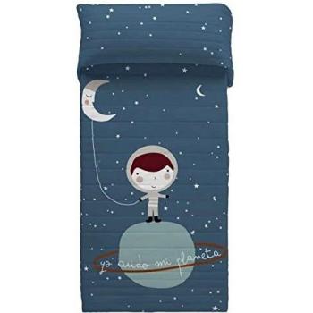 Colcha Bouti Reversible Haciendo el Indio Planet 200 x 260 cm para Cama de 105 cm