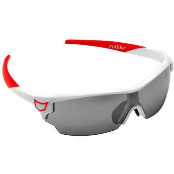 Catlike D'Lux - Gafas de ciclismo unisex, color blanco / rojo brillo