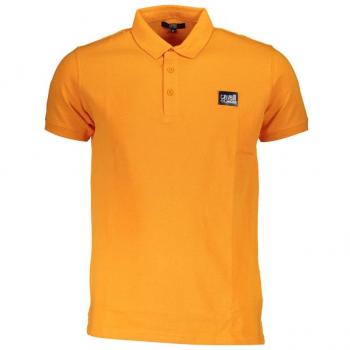 Cavalli Class Orange Cotton Polo Shirt - M