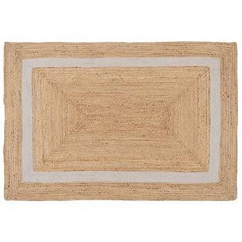 Alfombra Natural Blanco Yute 230 x 160 cm