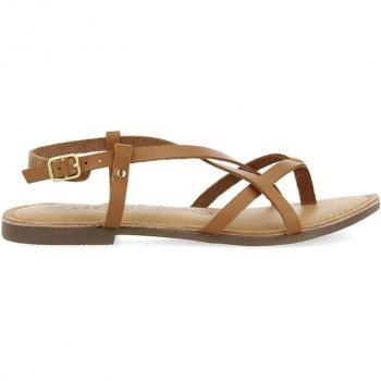 Sandalias planas de piel tipo romanas Gioseppo modelo 69114 Marrón
