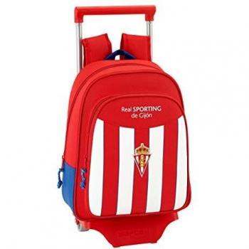 Safta Mochila Infantil Real Sporting De Gijon Oficial Con Carro Safta 125x95mm